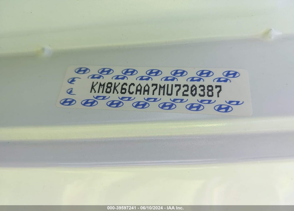2021 HYUNDAI KONA SEL PLUS VIN: KM8K6CAA7MU720387