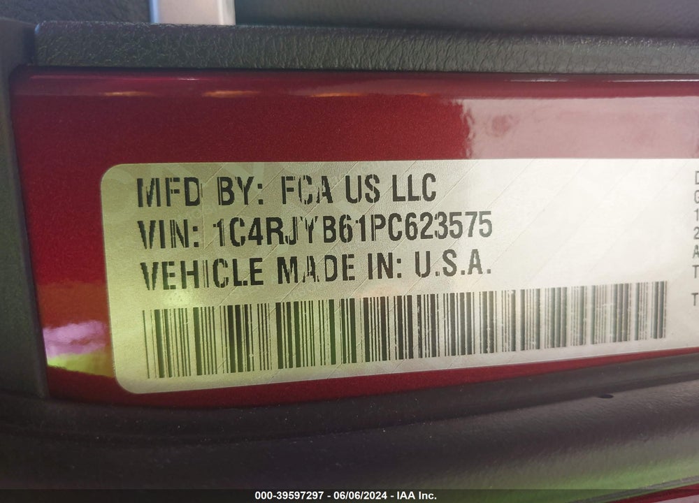 2023 JEEP GRAND CHEROKEE 4XE VIN: 1C4RJYB61PC623575