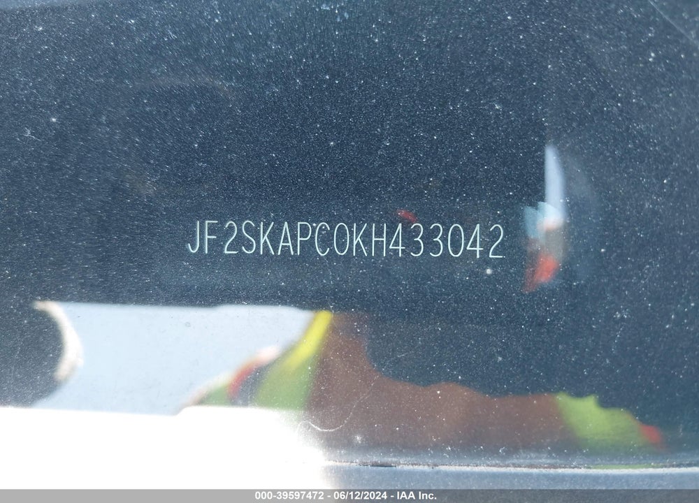 2019 SUBARU FORESTER SPORT VIN: JF2SKAPC0KH433042