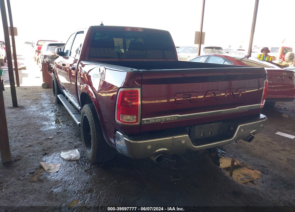 2017 RAM 1500 LIMITED  4X2 5'7 BOX VIN: 1C6RR6PT7HS550433