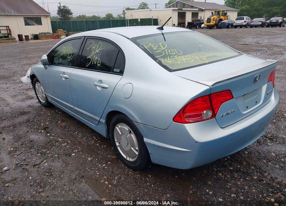 2008 HONDA CIVIC HYBRID VIN: JHMFA36298S013801