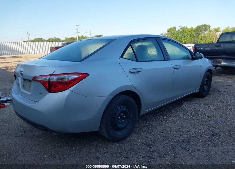 2014 TOYOTA COROLLA L/LE/LE PLS/PRM/S/S PLS VIN: 5YFBURHE2EP120414