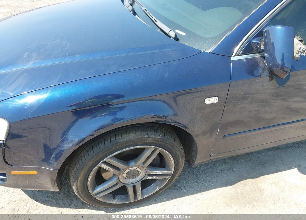 2006 AUDI A4 2.0T VIN: WAUAF78E56A052137
