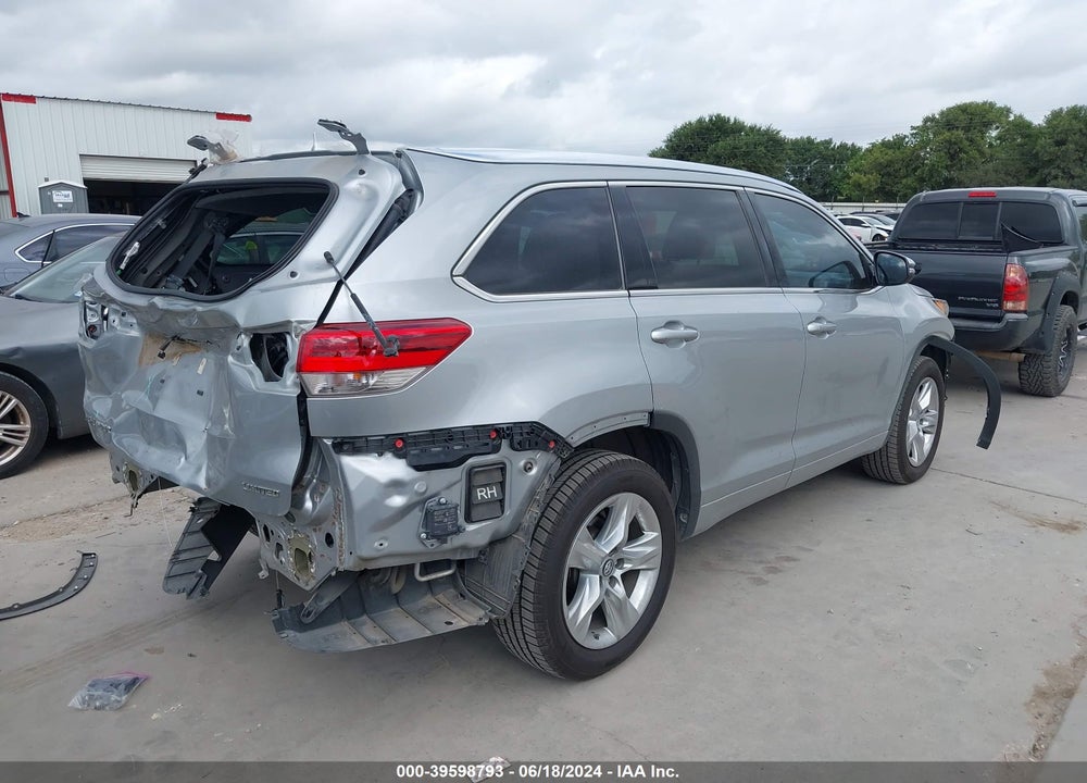 2017 TOYOTA HIGHLANDER LIMITED VIN: 5TDYZRFH6HS197615