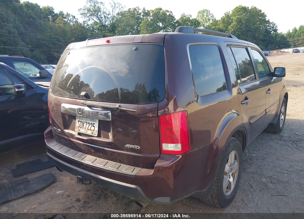 2010 HONDA PILOT EX-L VIN: 5FNYF4H51AB005509