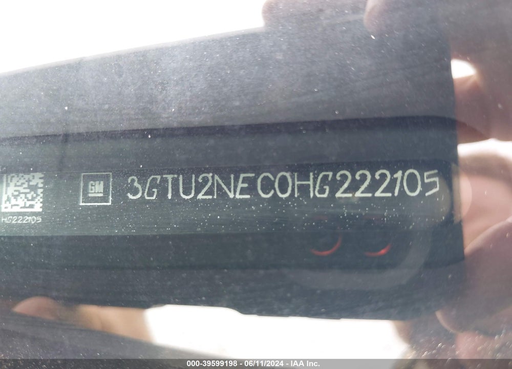 2017 GMC SIERRA 1500 SLT VIN: 3GTU2NEC0HG222105