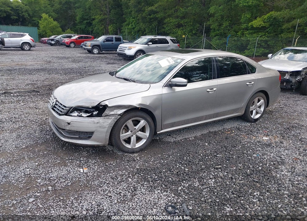 2012 VOLKSWAGEN PASSAT 2.0L TDI SE VIN: 1VWBN7A31CC104461