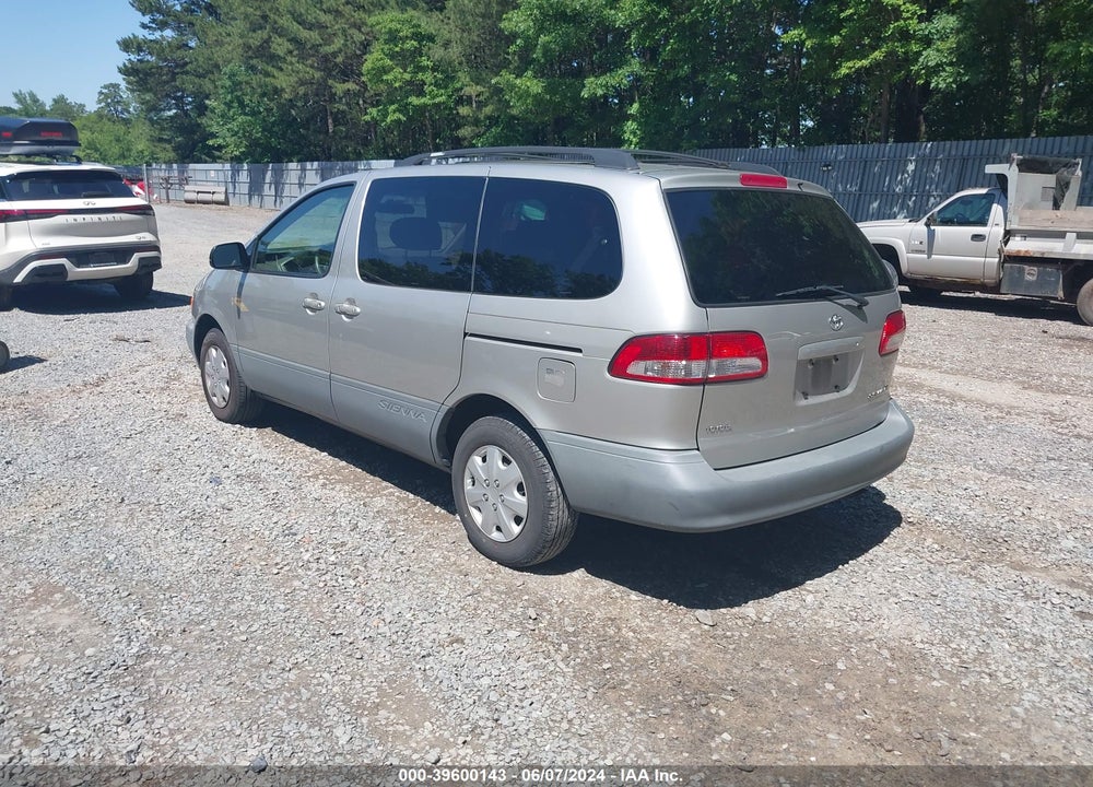 2002 TOYOTA SIENNA CE VIN: 4T3ZF19C62U501546