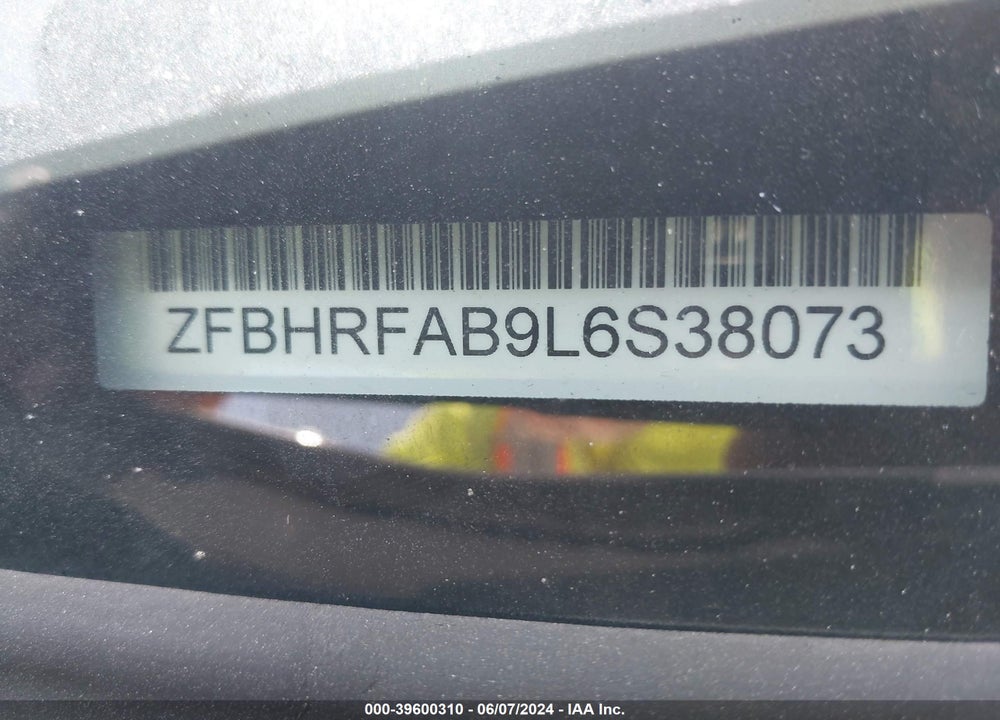 2020 RAM PROMASTER CITY TRADESMAN VIN: ZFBHRFAB9L6S38073