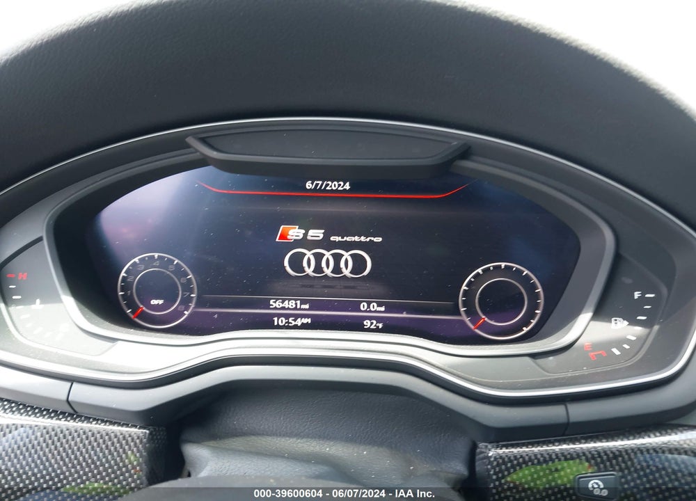 2018 AUDI S5 3.0T PREMIUM PLUS VIN: WAUB4CF5XJA096875