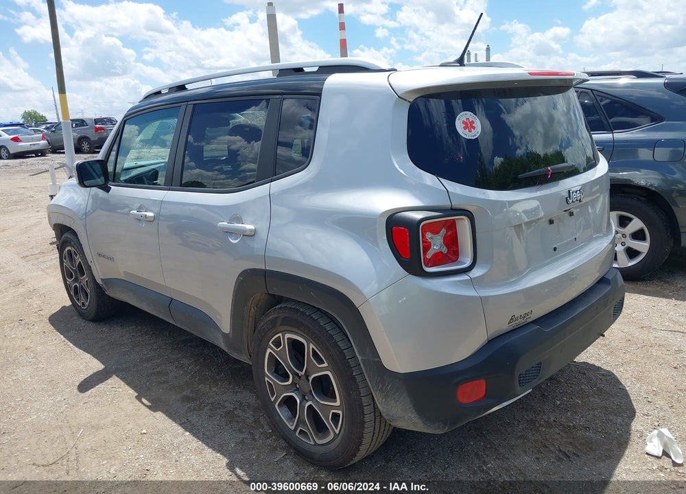 2016 JEEP RENEGADE LIMITED VIN: ZACCJADT4GPC66193