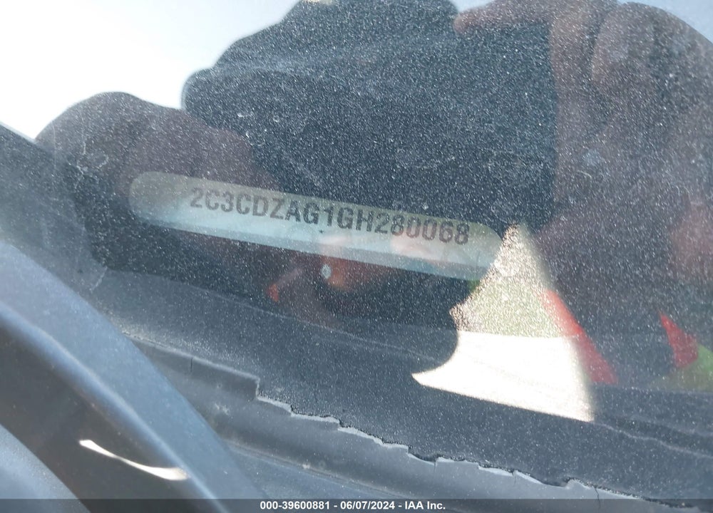2016 DODGE CHALLENGER VIN: 2C3CDZAG1GH280068