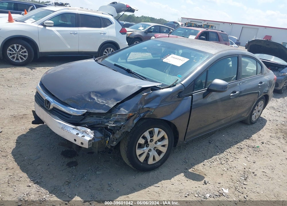 2012 HONDA CIVIC LX VIN: 19XFB2F54CE066324