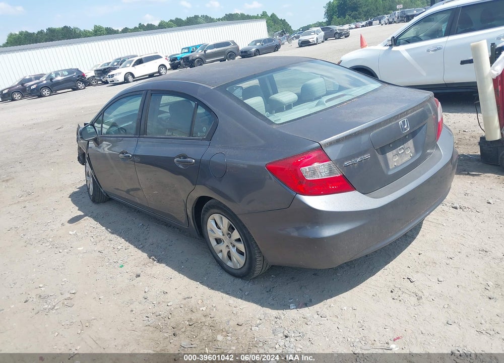 2012 HONDA CIVIC LX VIN: 19XFB2F54CE066324