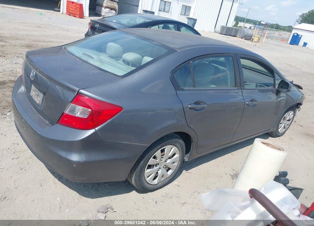 2012 HONDA CIVIC LX VIN: 19XFB2F54CE066324