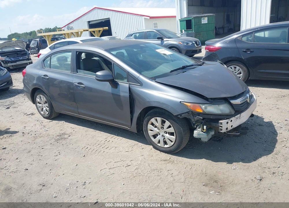 2012 HONDA CIVIC LX VIN: 19XFB2F54CE066324