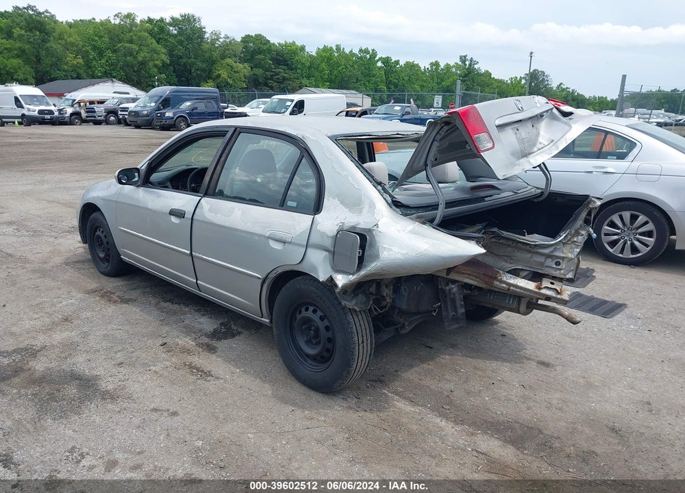 2003 HONDA CIVIC LX VIN: 2HGES16543H601504