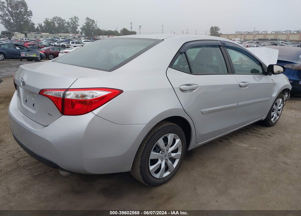 2016 TOYOTA COROLLA LE VIN: 5YFBURHE8GP401569