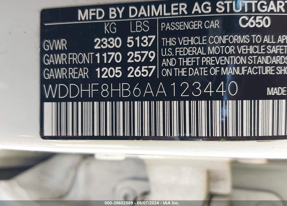 2010 MERCEDES-BENZ E 350 4MATIC VIN: WDDHF8HB6AA123440