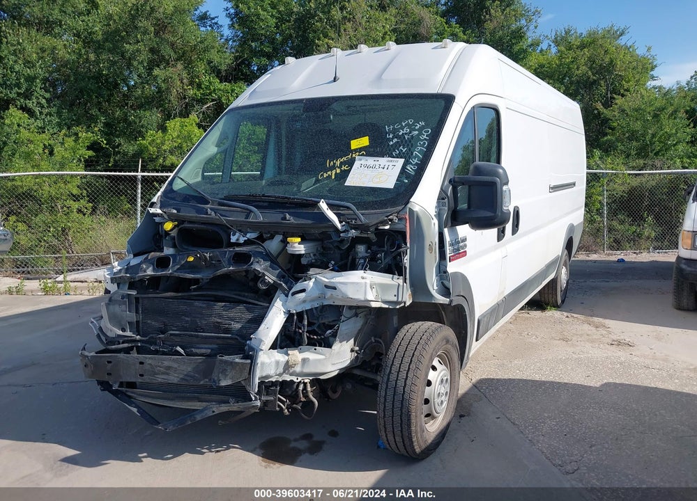 2018 RAM PROMASTER 3500 CARGO VAN HIGH ROOF 159 WB EXT VIN: 3C6URVJG2JE142639