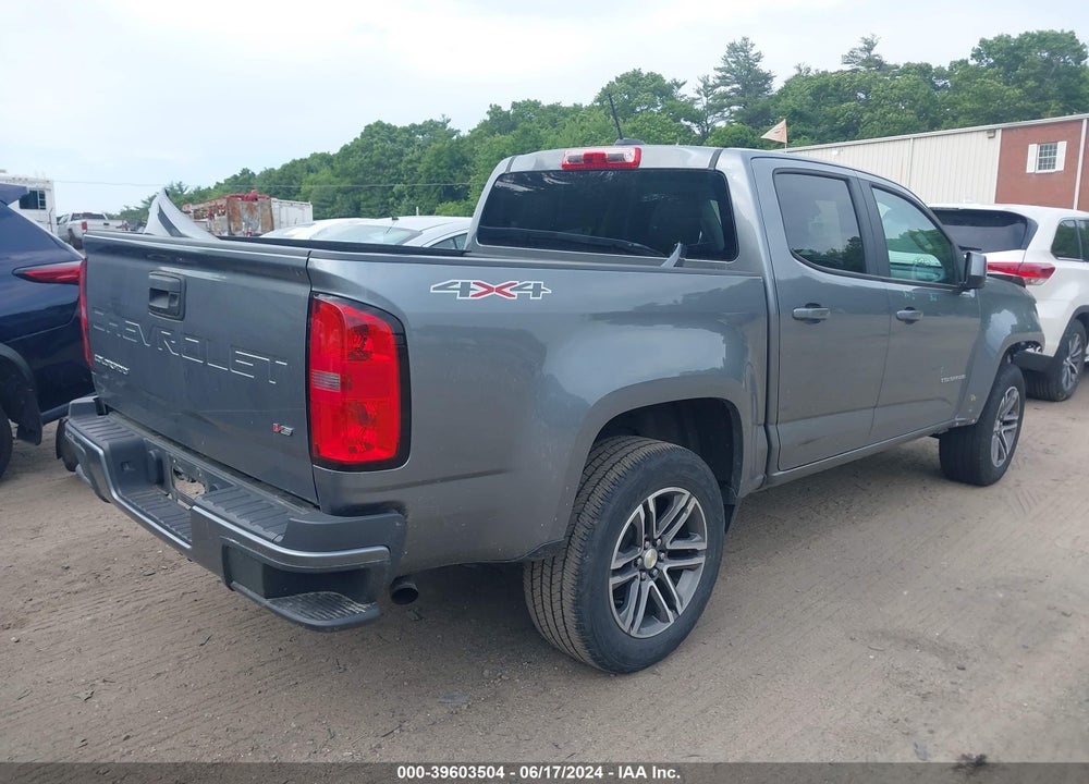 2021 CHEVROLET COLORADO 4WD SHORT BOX WT VIN: 1GCGTBEN7M1201626