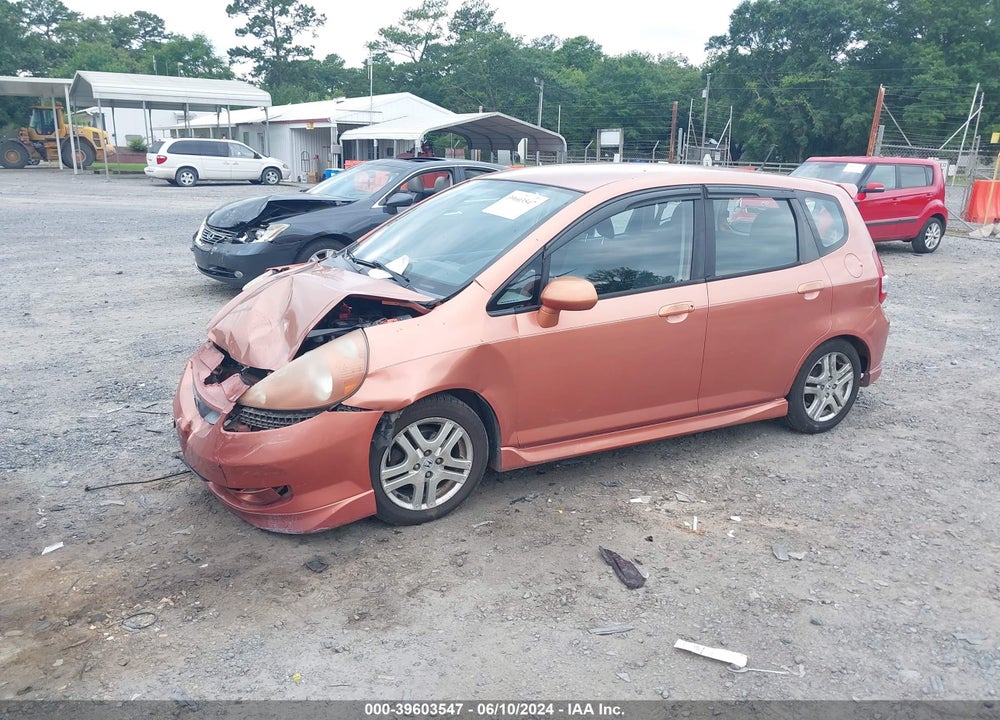 2007 HONDA FIT SPORT VIN: JHMGD38637S039935