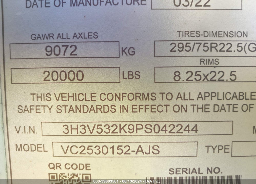 2023 HYUNDAI TRANSLEAD INC --- VIN: 3H3V532K9PS042244
