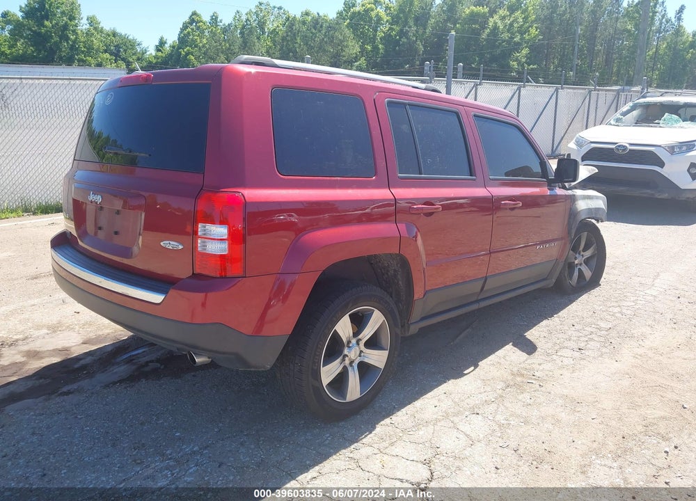 2016 JEEP PATRIOT HIGH ALTITUDE EDITION VIN: 1C4NJRFB3GD674050