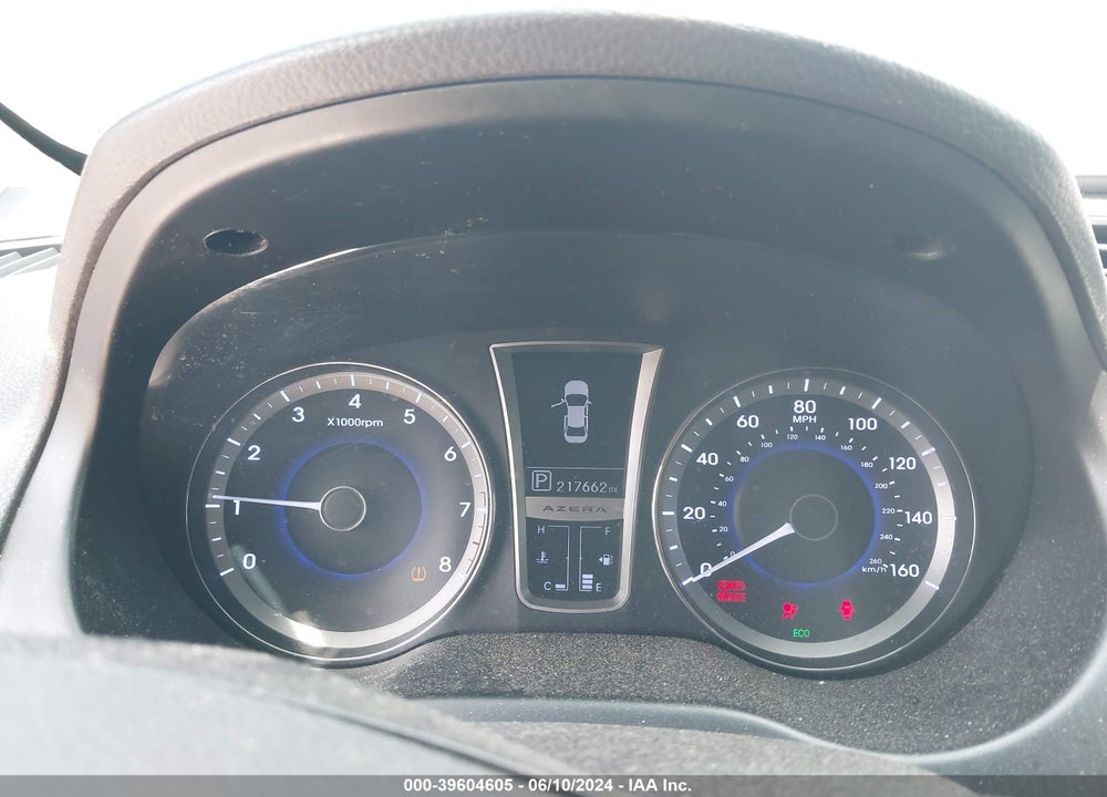 2013 HYUNDAI AZERA VIN: KMHFH4JG1DA198783