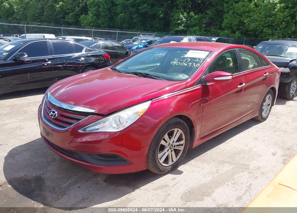 2014 HYUNDAI SONATA GLS VIN: 5NPEB4AC3EH948564