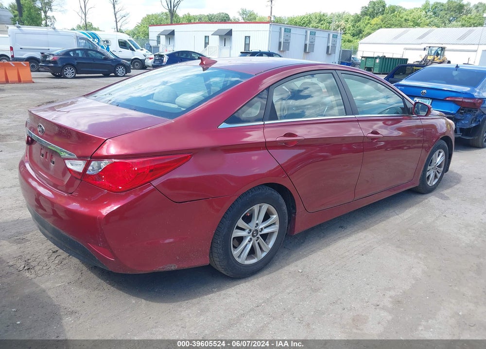 2014 HYUNDAI SONATA GLS VIN: 5NPEB4AC3EH948564