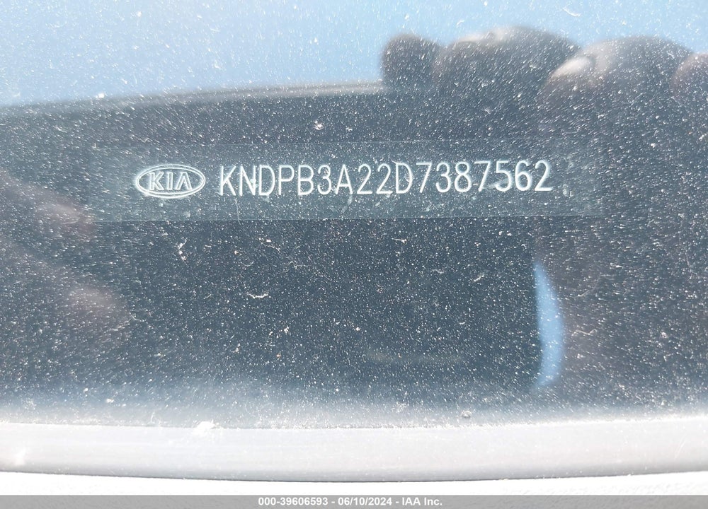 2013 KIA SPORTAGE LX VIN: KNDPB3A22D7387562