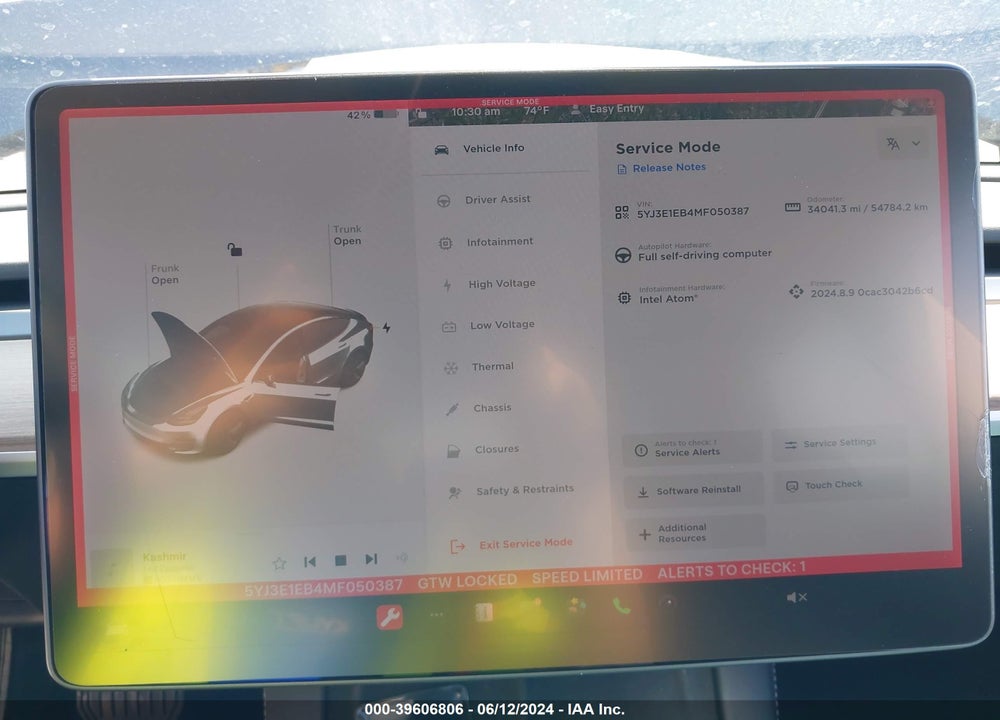 2021 TESLA MODEL 3 LONG RANGE DUAL MOTOR ALL-WHEEL DRIVE VIN: 5YJ3E1EB4MF050387
