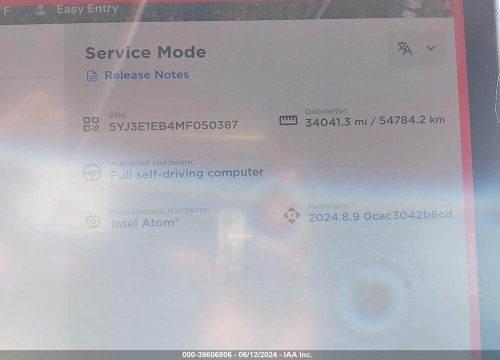 2021 TESLA MODEL 3 LONG RANGE DUAL MOTOR ALL-WHEEL DRIVE VIN: 5YJ3E1EB4MF050387