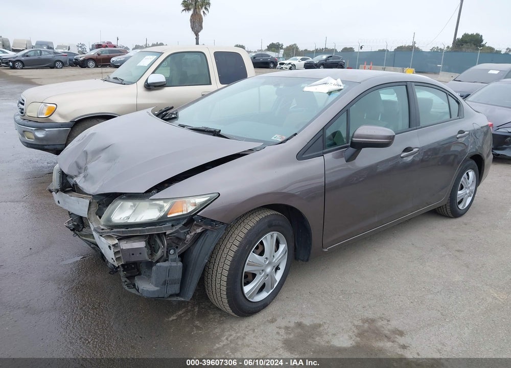 2014 HONDA CIVIC LX VIN: 19XFB2E50EE019277