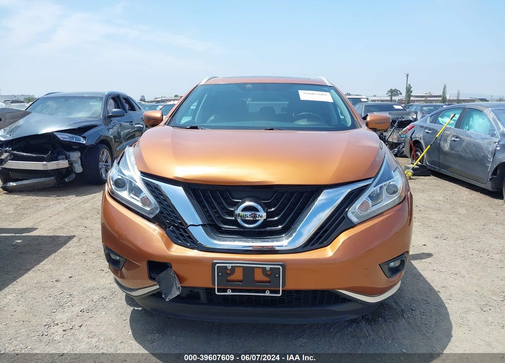 2016 NISSAN MURANO PLATINUM VIN: 5N1AZ2MH2GN116234