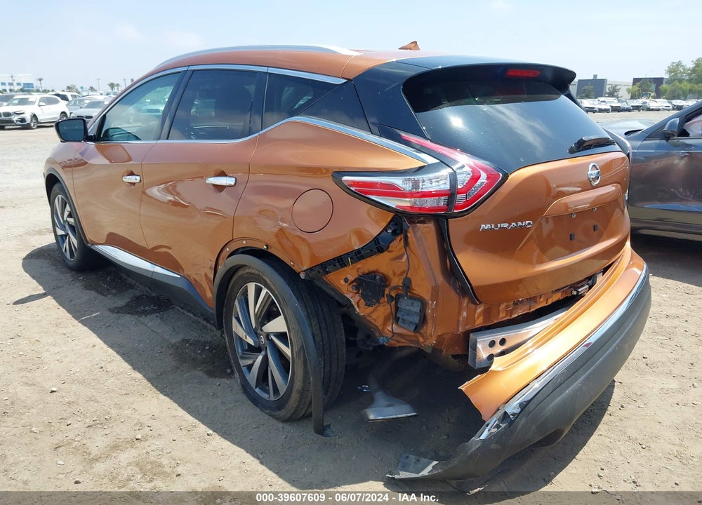 2016 NISSAN MURANO PLATINUM VIN: 5N1AZ2MH2GN116234