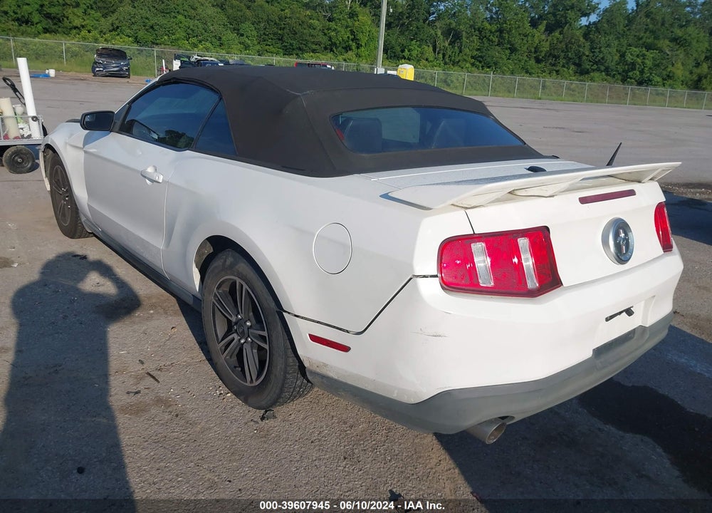 2012 FORD MUSTANG V6 PREMIUM VIN: 1ZVBP8EMXC5286118