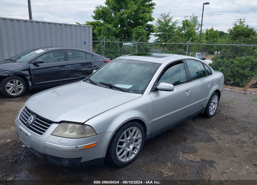 2003 VOLKSWAGEN PASSAT W8 VIN: WVWUK63B43P279704