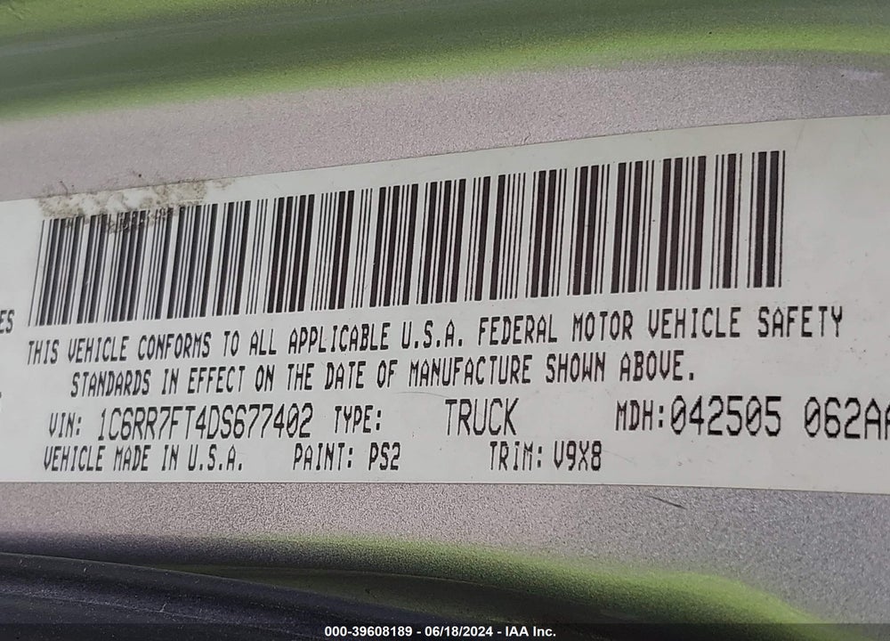 2013 RAM 1500 EXPRESS VIN: 1C6RR7FT4DS677402