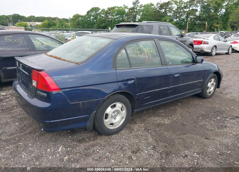 2005 HONDA CIVIC HYBRID VIN: JHMES96625S008756