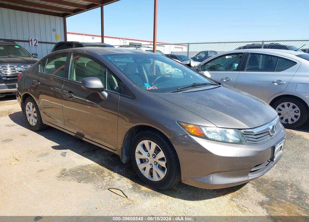 2012 HONDA CIVIC LX VIN: 2HGFB2F53CH593440