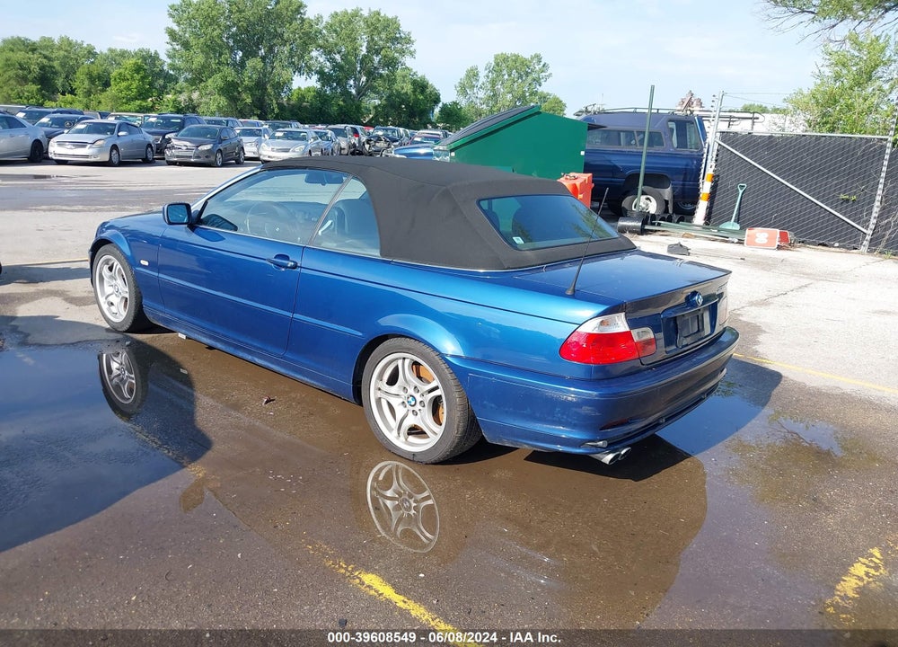 2003 BMW 330CI VIN: WBABS53433JU97250