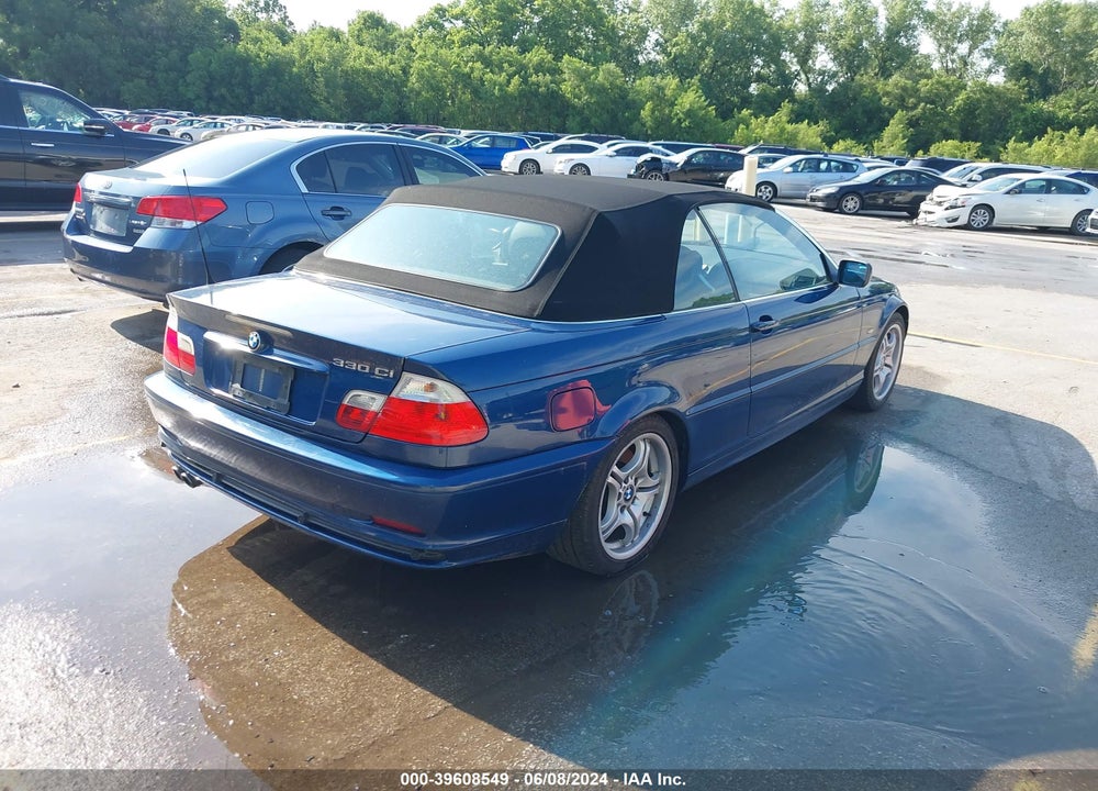 2003 BMW 330CI VIN: WBABS53433JU97250