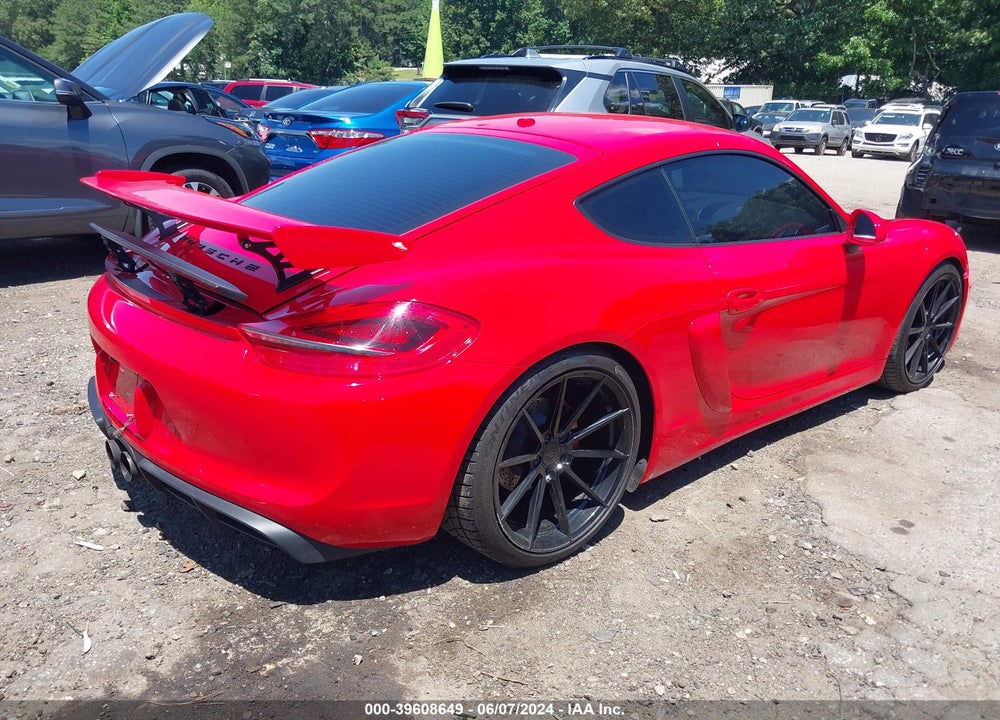 2016 PORSCHE CAYMAN VIN: WP0AA2A89GK170289