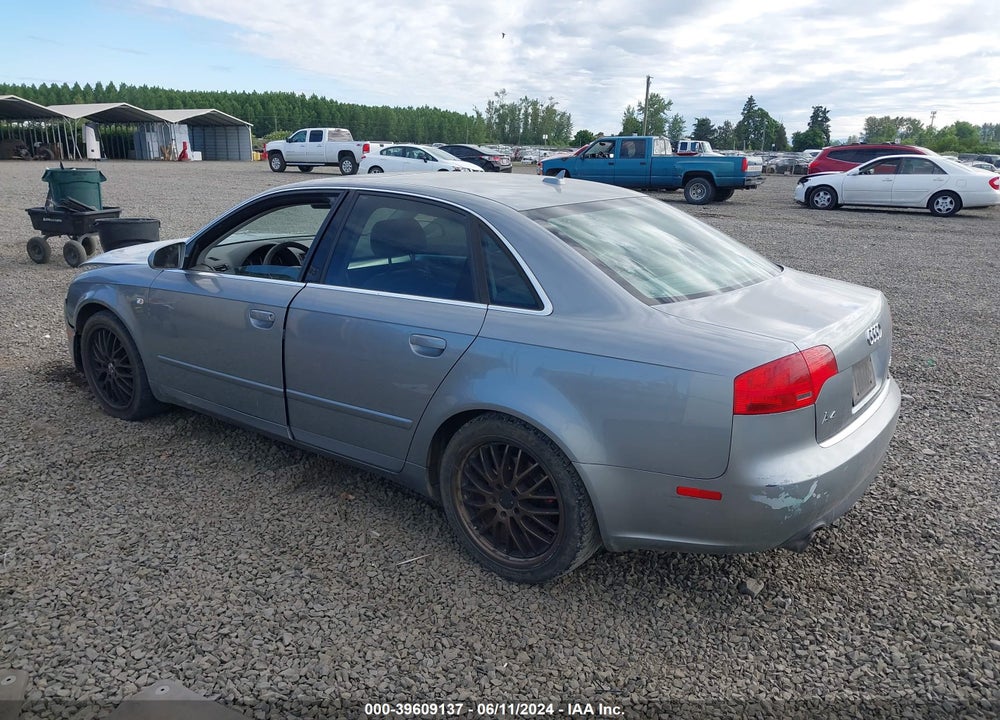 2007 AUDI A4 2.0T VIN: WAUAF78E37A211383