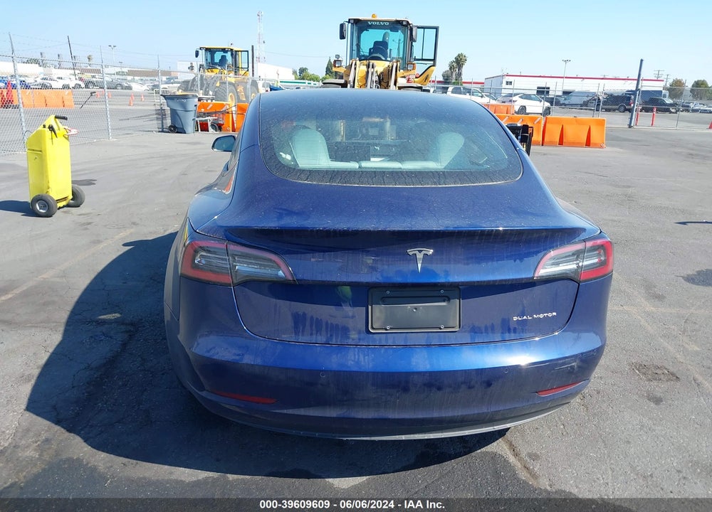 2022 TESLA MODEL 3 LONG RANGE DUAL MOTOR ALL-WHEEL DRIVE VIN: 5YJ3E1EB5NF365944