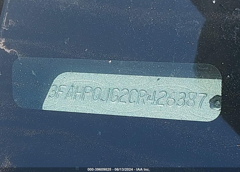 2012 FORD FUSION SEL VIN: 3FAHP0JG2CR426387