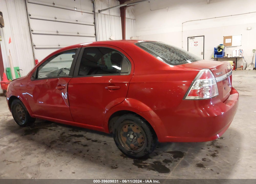 2009 CHEVROLET AVEO LT VIN: KL1TD56E79B399600