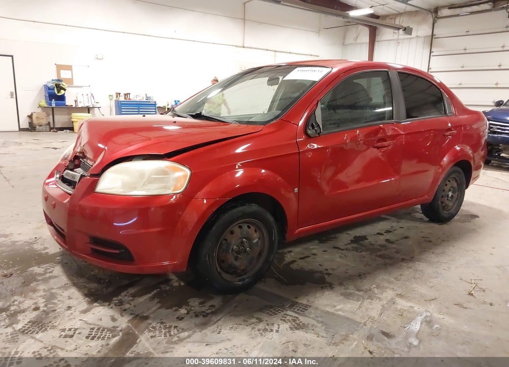 2009 CHEVROLET AVEO LT VIN: KL1TD56E79B399600